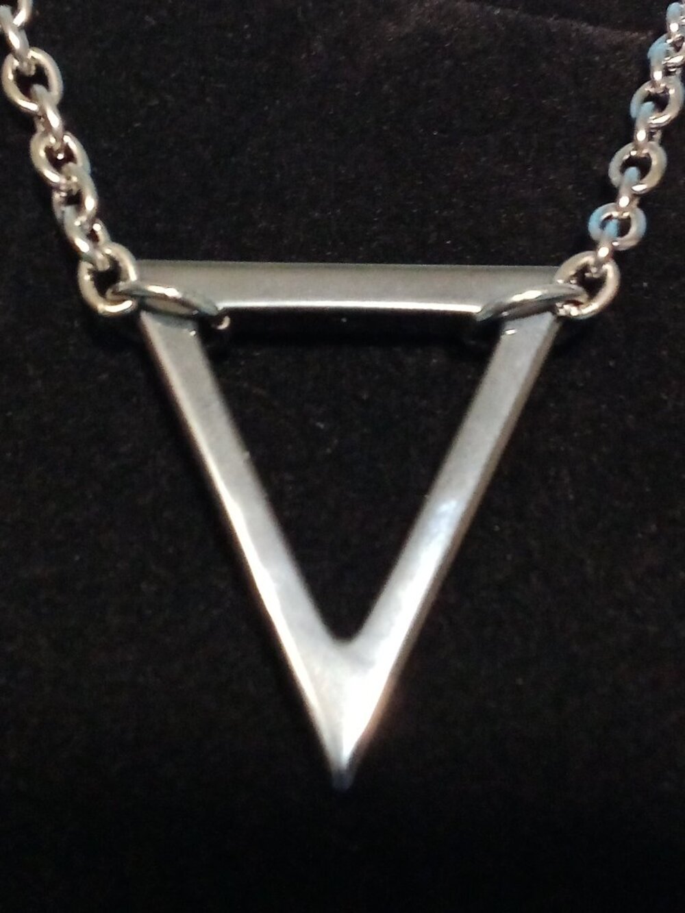 Hemalyke Triangle Necklace on 20" Split Stainless Steel Chain